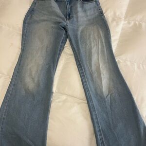 Old Navy Light Blue Flare Jeans - High-Rise WOW Flare